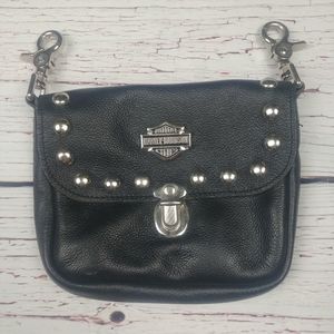 Harley Davidson Leather Studded Hip Bag